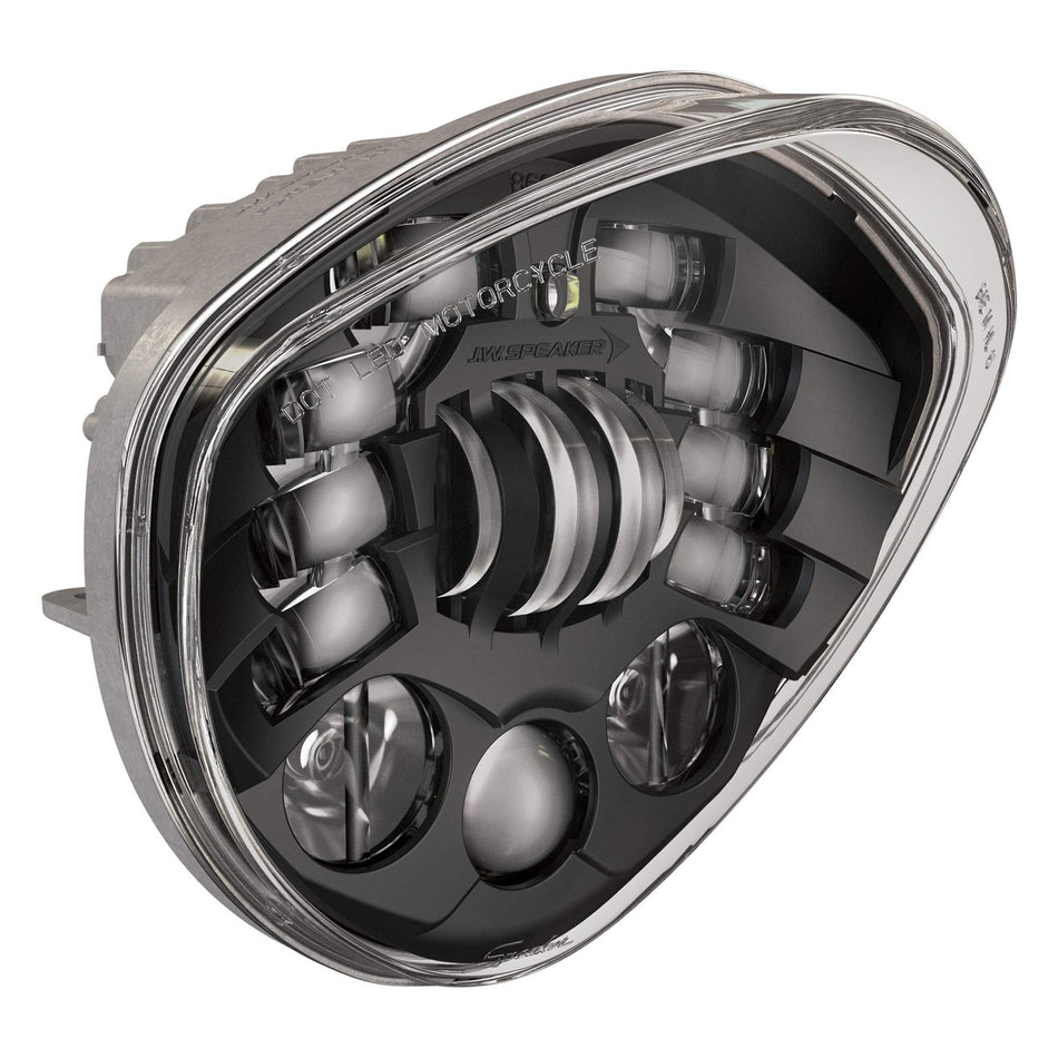 J.W. Speaker 0555151 Model 8695 LED Diamond Adaptive Headlight with Black Inner Bezel, 1 Pack