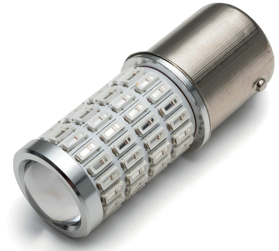 Kuryakyn 2874 Motorcycle Lighting: Replacement High-Intensity LED Light Bulb for Type PY21S Single-Circuit Applications, Red, Pack of 1