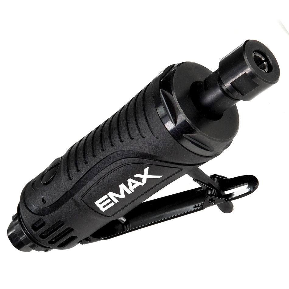 EMAX Straight Shaft Air Die Grinder - 1/4 Professional Pneumatic Mechanics Tool with Lock Off Trigger & 22,000 Max RPM - EATDG02S1P