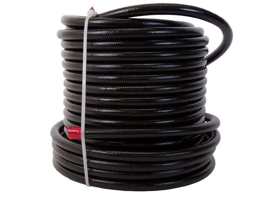 Aeromotive 15337 Stainless Steel Braided Black Jacketed PTFE Fuel Hose; AN-08 x 20'