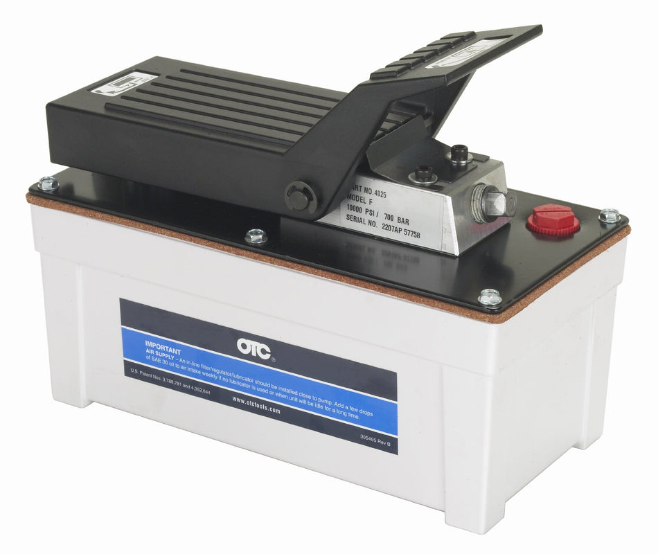 OTC 4025 Air Powered 10,000 PSI Hydraulic Pump with Metal Reservoir