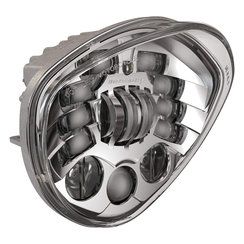 J.W. Speaker 0555161 Model 8695 LED Diamond Adaptive Headlight with Chrome Inner Bezel, 1 Pack