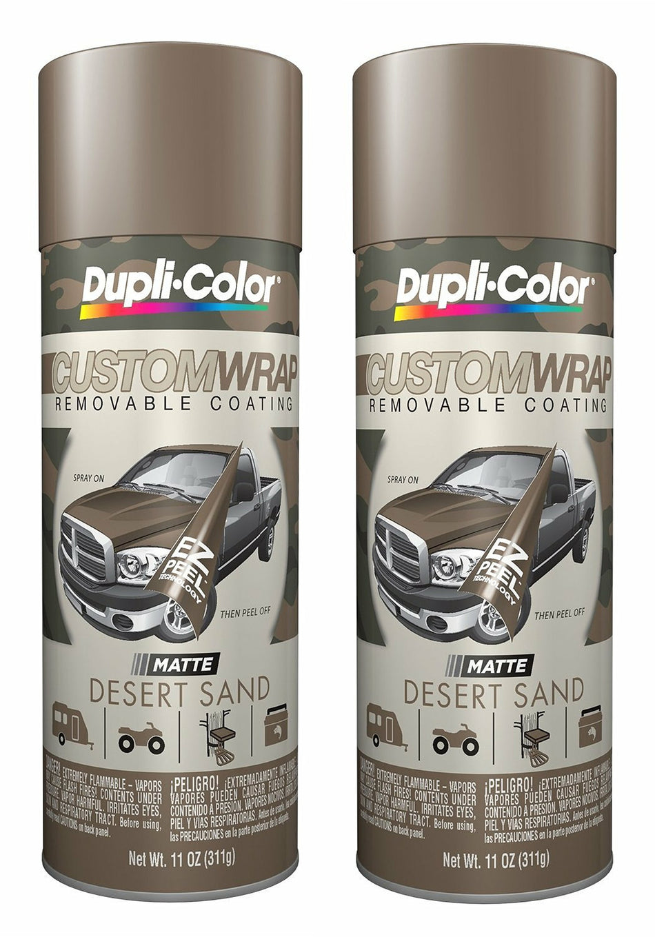 Dupli-Color CWRC851 Matte Desert Sand Custom Wrap Camouflage 11 oz. Aerosol (2 PACK)