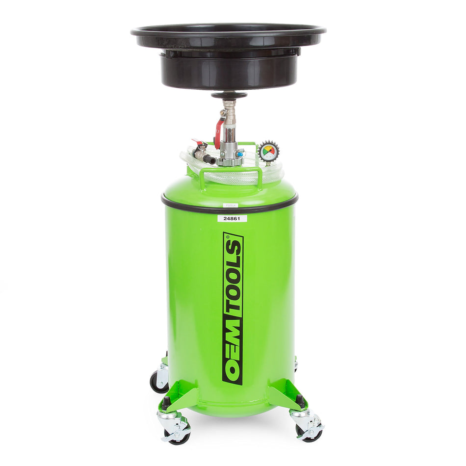 OEMTOOLS 24861 21 Gallon Waste Oil Drain, Automotive Oil Container with Adjustable Oil Changing Funnel, Waste Oil Storage Tank, Motor Oil and Coolant Drain