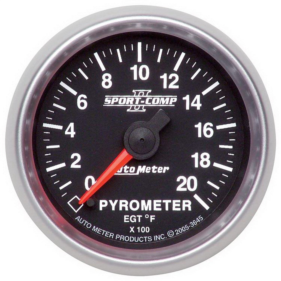 Auto Meter 3645 2-1/16 0-2000 F Full Sweep Electric Pyrometer E.G.T. (Exhaust Gas Temperature)