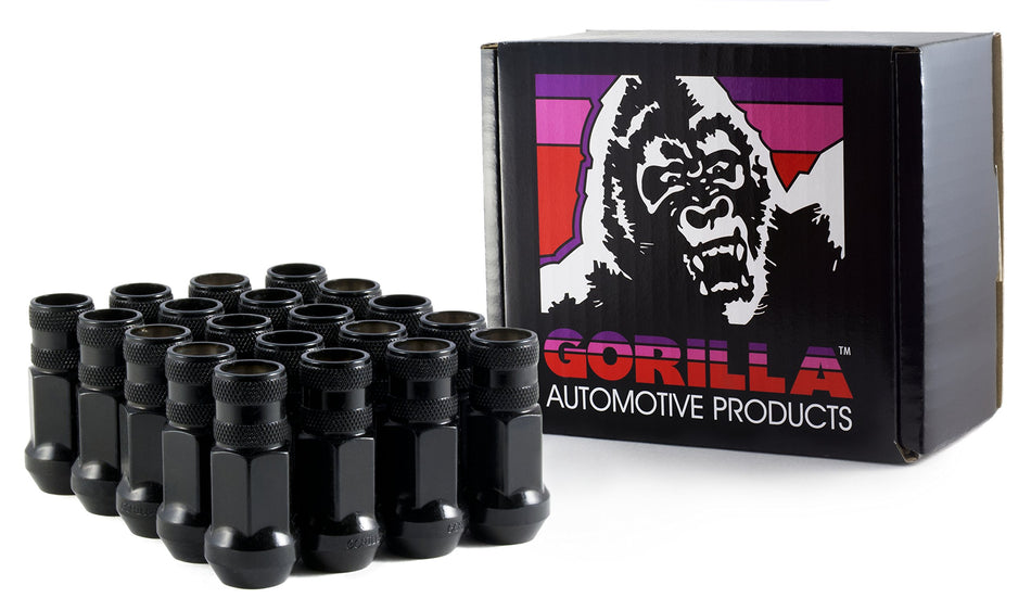 Gorilla Automotive 45048BC-20 Black 14mm x 1.50 Thread Size Forged Steel Chrome Finish Open End Lug Nut, (Pack of 20)
