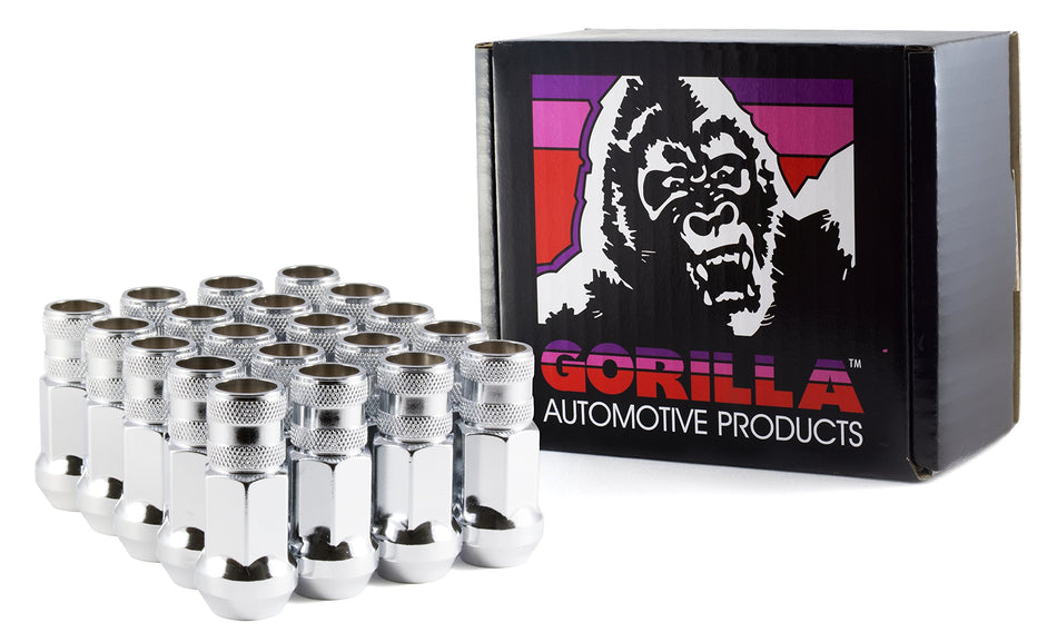 Gorilla Automotive 45038-20 12mm x 1.50 Thread Size Forged Steel Chrome Finish Open End Lug Nut, (Pack of 20)