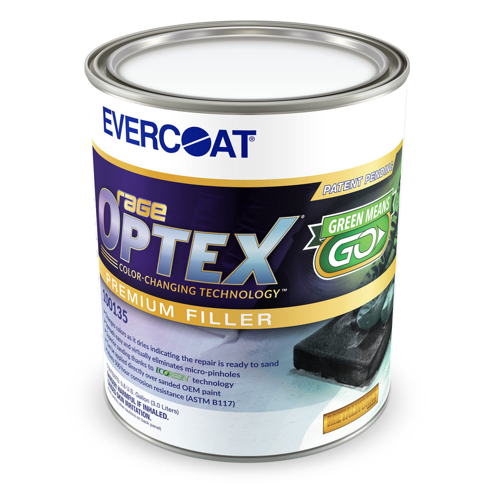 Evercoat Rage Optex - Sanding Body Filler for Steel, Fiberglass, Aluminum and More - 128 Fl Oz