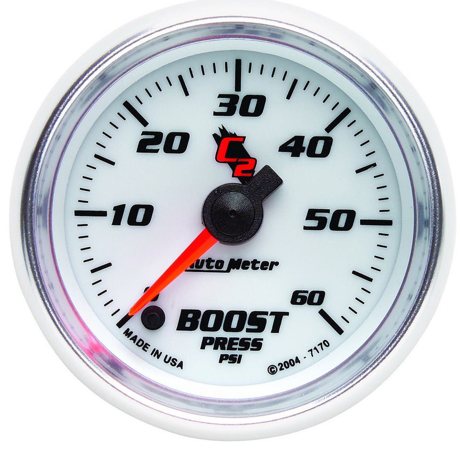 Auto Meter 7170 C2 2-1/16 0-60 PSI Full Sweep Electric Boost Gauge
