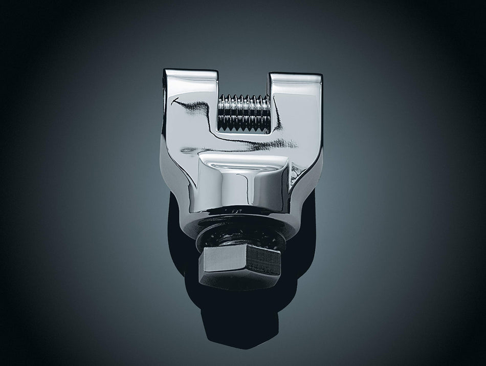 Kuryakyn 8061 Motorcycle Foot Control Component: Short Magnum Footpeg Mounts with 1/2-13 Mounting Bolts, Chrome, 1 Pair