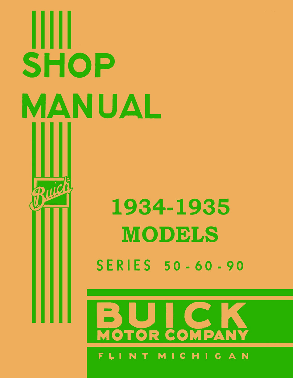 bishko automotive literature 1934 1935 Buick 50 60 90 Shop Service Repair Manual Engine Drivetrain Electrical