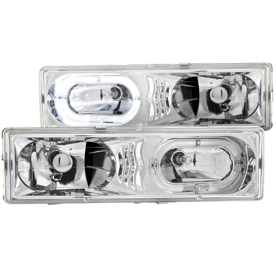 Anzo USA 111006 Chevrolet Crystal with Halo Clear Headlight Assembly - (Sold in Pairs)