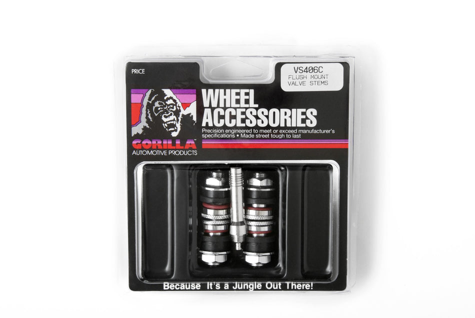 Gorilla Automotive VS406C Flush Mount Valve Stems - Smooth Cap