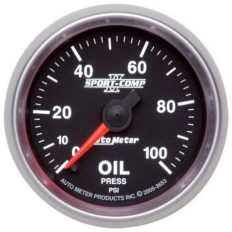 Auto Meter 3653 2-1/16 0-100 PSI Full Sweep Electric Oil Pressure Gauge