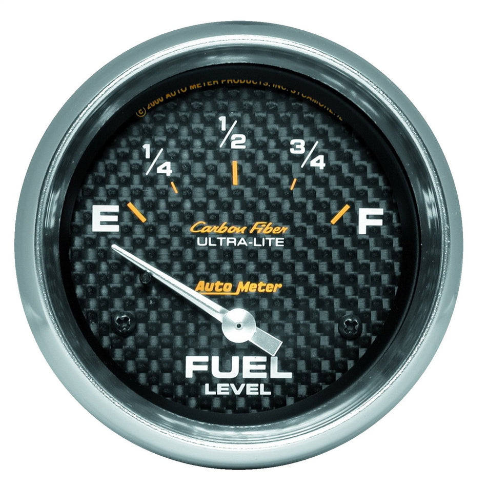 Auto Meter 4816 Carbon Fiber Electric Fuel Level Gauge