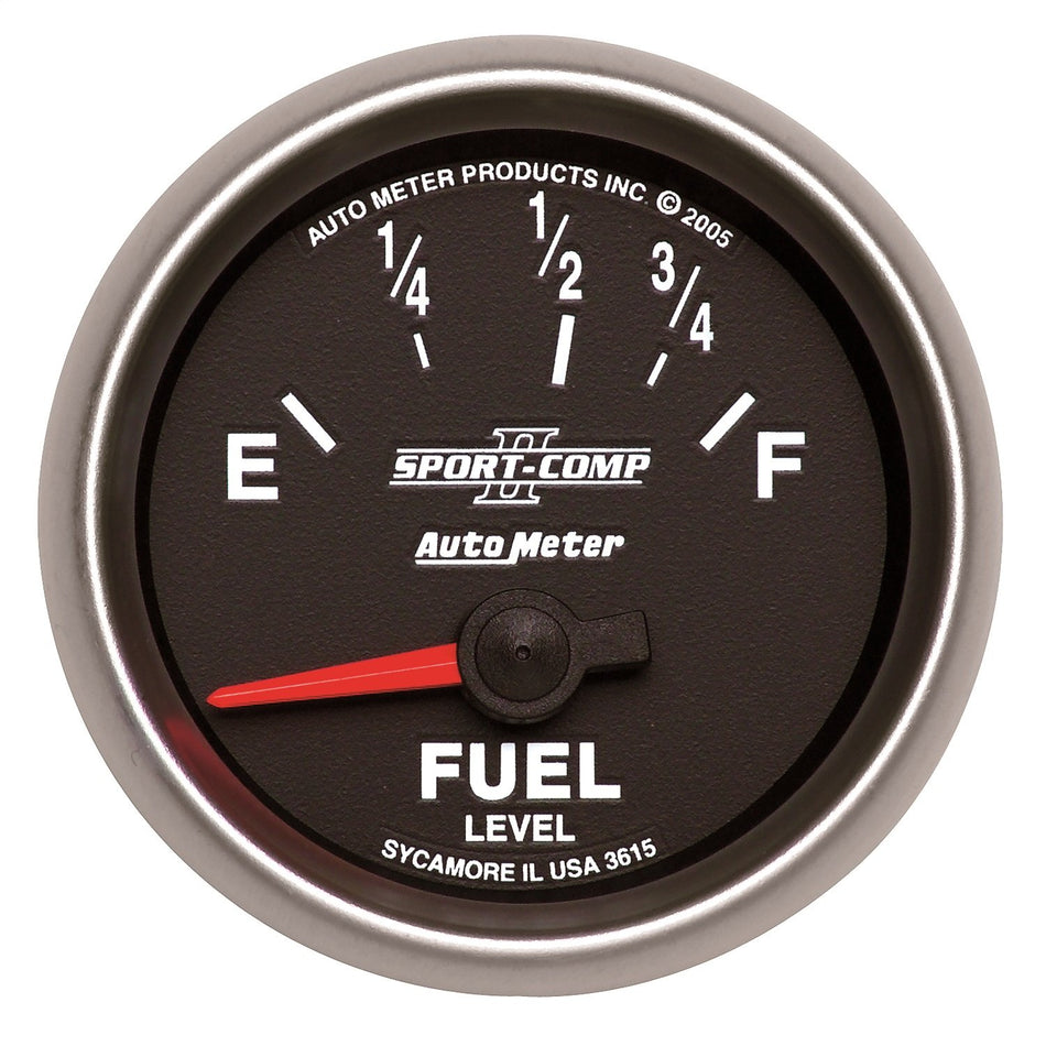 Auto Meter 3615 2-1/16 73E/ 10 F Short Sweep Electric Fuel Level Gauge