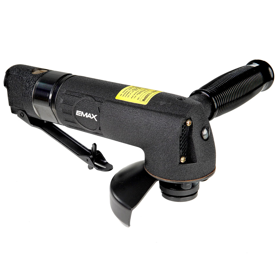 EMAX Air Angle Grinder - 4 Pneumatic Grinding Tool with Heavy Duty Die-Cast Aluminum Body & 11,000 Max RPM - EATAG40S1P