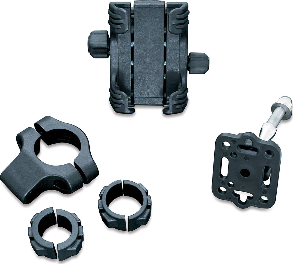 Kuryakyn 1699 Motorcycle Handlebar Accessory: Tech-Connect Cradle GPS Device/Phone Holder Mount Kit for Motorcycles with 7/8, 1, 1-1/4 Diameter Bars, Black