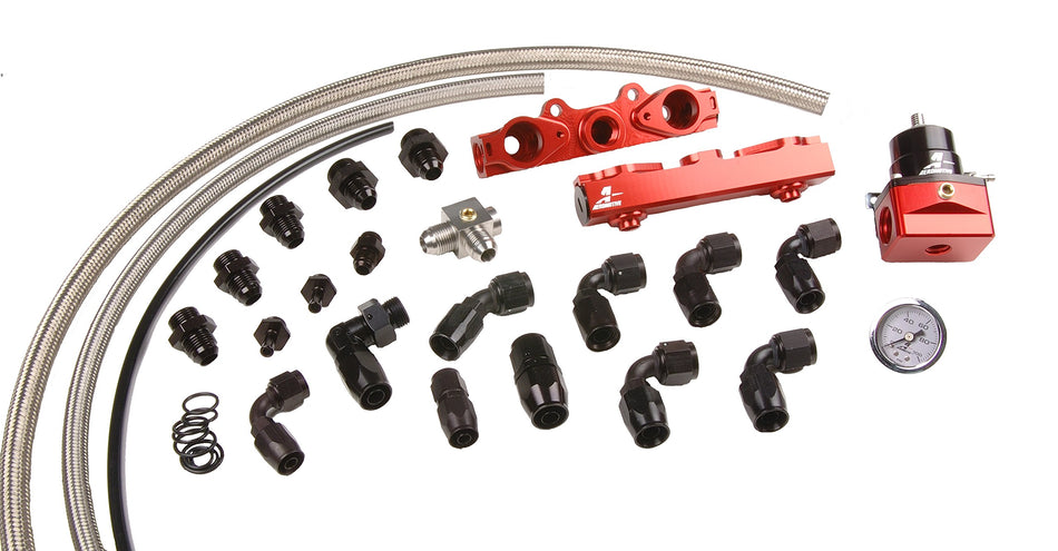 Aeromotive 14137 Billet Fuel Rail System for 2004-2006 Subaru 2.5L STi Side Feed, Return Style System