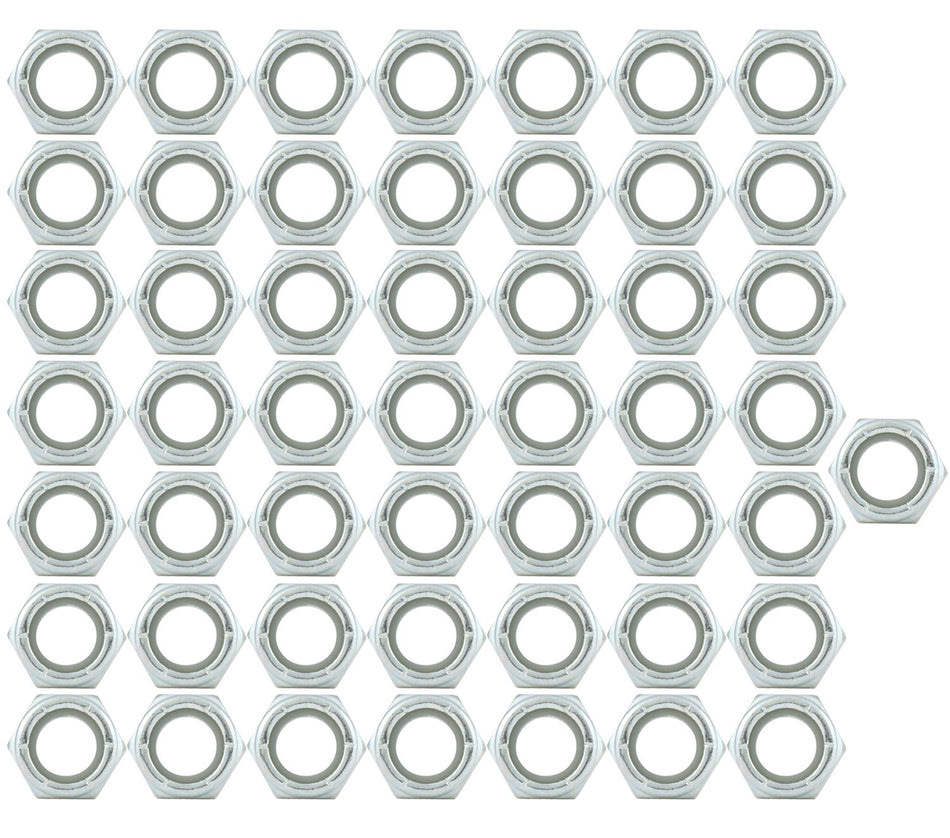 Allstar ALL16014-50 Thread Hex Nut with Nylon Insert - 50 Piece