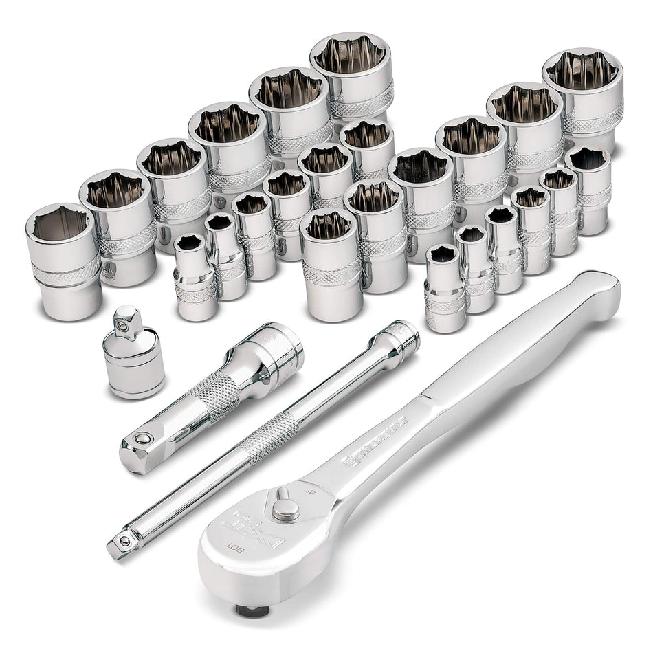 Powerbuilt 28 Piece Zeon Socket Set for Damaged Bolts