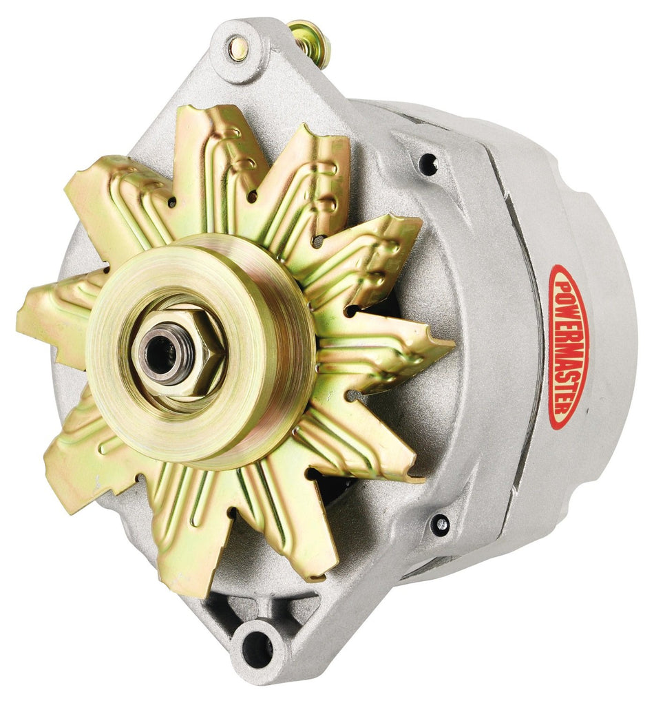 Powermaster 8-46141 Natural Alternator (Upgrade 150A 1V Pulley 1 Wire Motorola Replacement 1 Mating flange)
