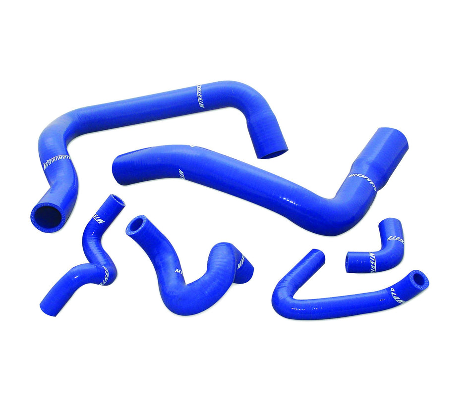 Mishimoto MMHOSE-MUS-86BL Silicone Radiator Hose Kit Compatible With Ford Mustang GT Cobra 1986-1993 Blue