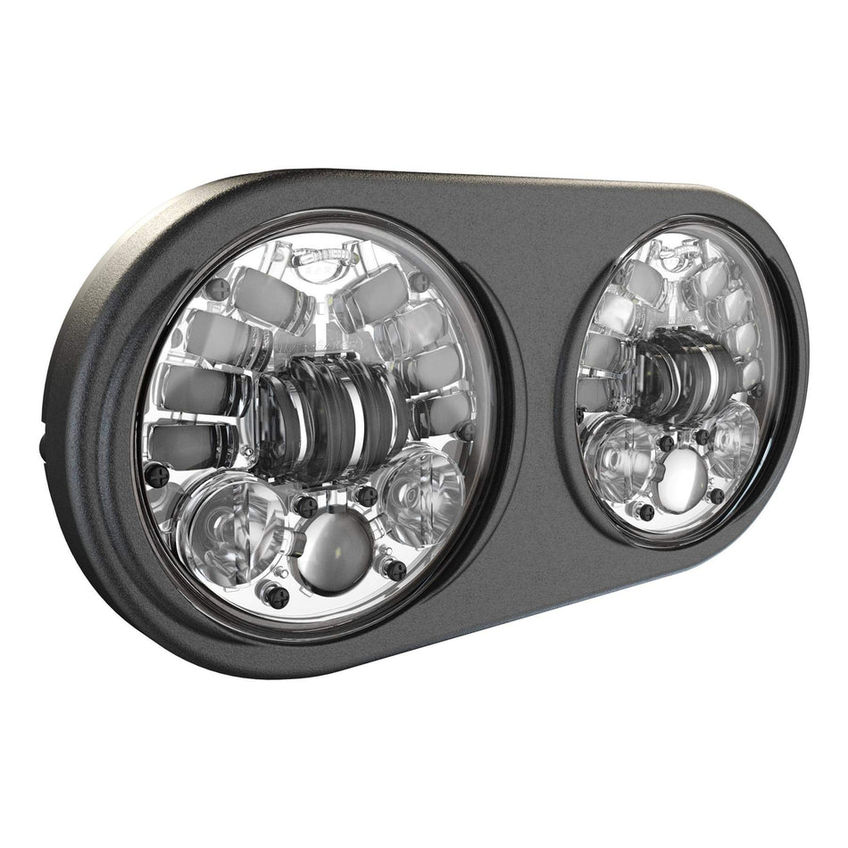 J.W. Speaker 0555141 Model 8692 LED High and Low Beam Adaptive Headlight with Chrome Inner Bezel, 1 Pack