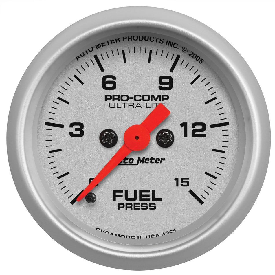 Auto Meter 4361 Ultra-Lite Electric Fuel Pressure Gauge
