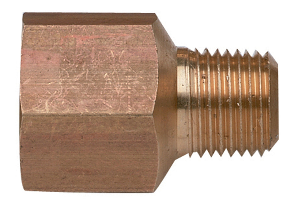 Moeller Brass Fuel Line Reducer (14 Female NPT to 1/8 Male NPT)