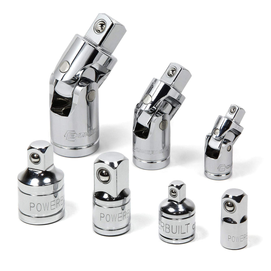 Powerbuilt Alltrade 640859 Adaptor & U-Joint Set, 7 Piece