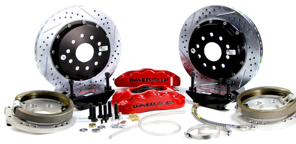 BAER BRAKES 4302436R-BKCZ Brake System (14 Rear Pro+ w/Park Brake Red 71-76 GM Full Size Car), 1 Pack