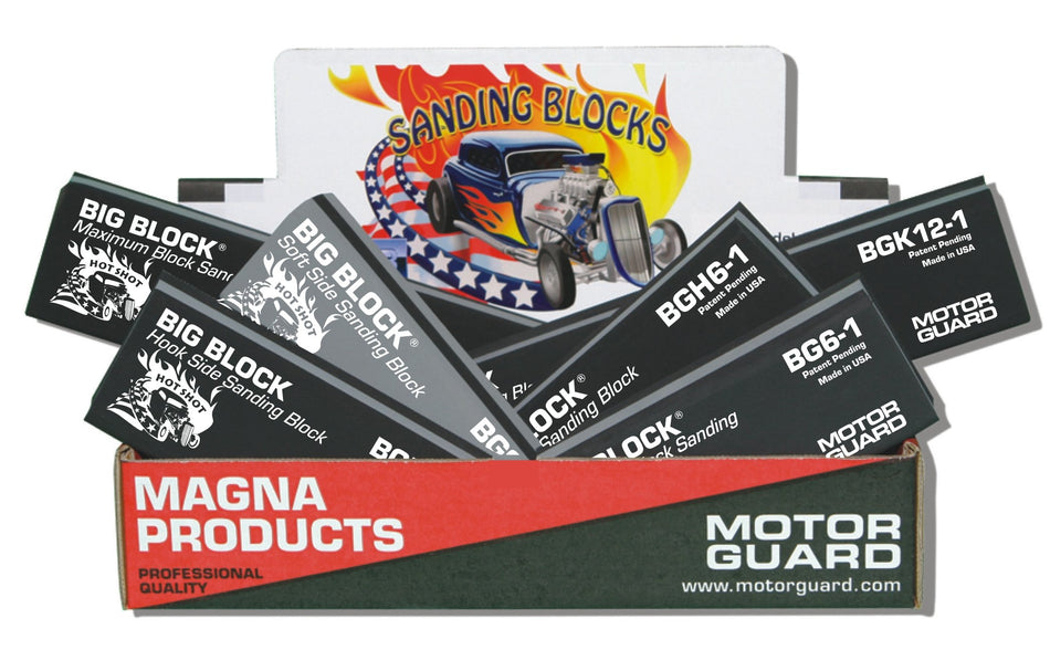 Motor Guard AP-4 Big-Block Sanding Block Assortment of 6 Blocks