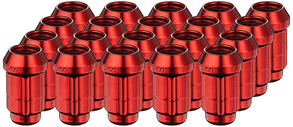 Gorilla Automotive 21133RD Small Diameter Acorn Red 5 Lug Kit (12mm x 1.50 Thread Size) - Pack of 20