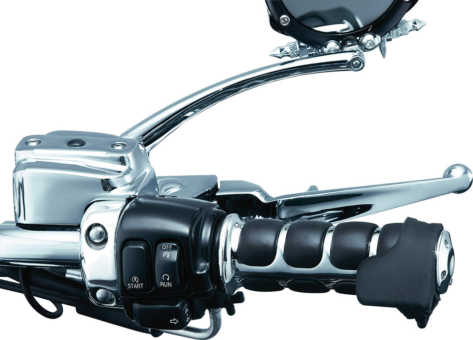 Kuryakyn 6315 Motorcycle Handlebar Accessory: Wide Universal Throttle Boss for Motorcycles with Twist Grip Throttle, Black, Pack of 1