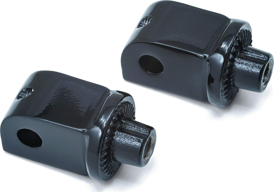 Kuryakyn Splined Adapter Mounts for Honda & Yamaha, Gloss Black
