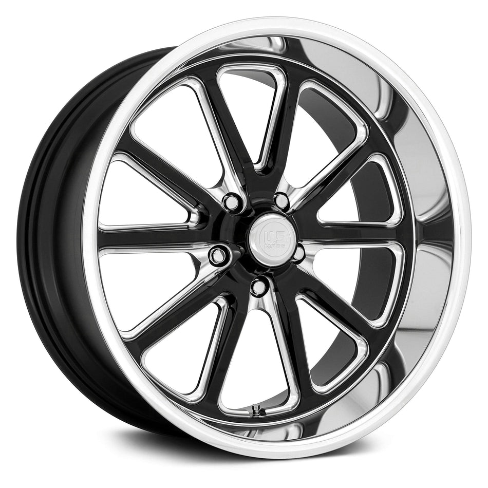 US Mags U117 RAMBLER Gloss Black Milled Finish Wheel with Aluminum (17 x 8. inches /5 x 120 mm, 1 mm Offset)
