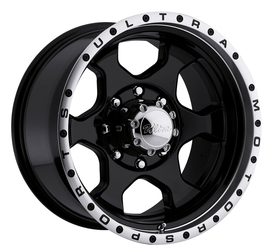 ULTRA 175B Rogue Rim 17X8 8x6.5 +19 Gloss Black Diamond Cut (Qty of 1)