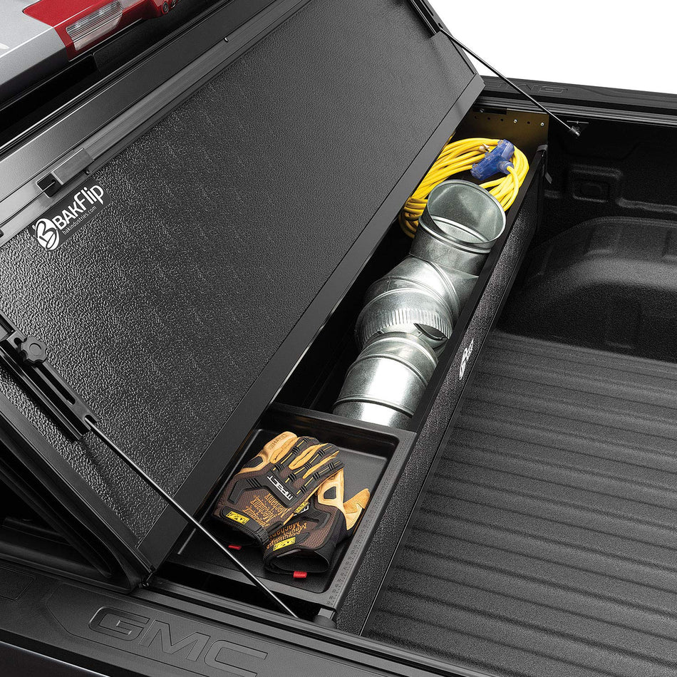 BAK BAKBox 2 Fold-Away Utility Box  92201  Fits 1994 - 2017 Dodge Ram 6 4 & 8 Beds, Black