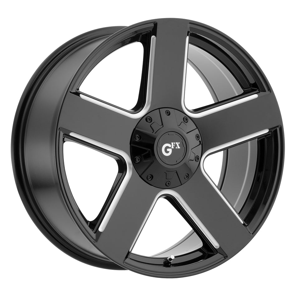 G-FX TR 52 Gloss Black Wheel with Milled Finish Milled Spoke (188.5/6132, 30 mm Offset)