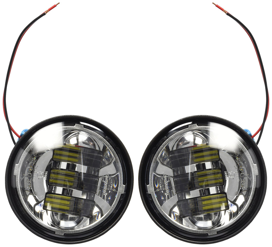 J.W. Speaker 549661 Model 6146 12V SAE/ECE Right Hand Turn and Left Hand Turn LED Fog Light with Chrome Inner Bezel (for 2011-2014 Model Years), 1 Pack