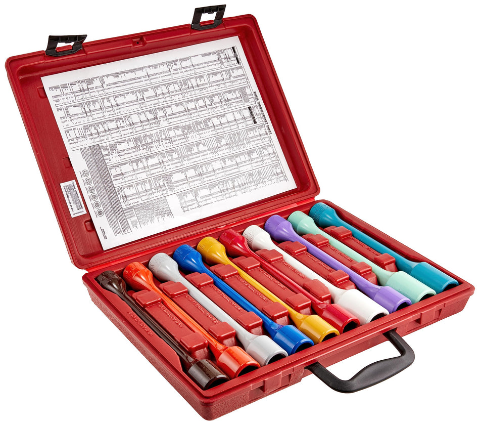 LTI TOOLS Wheel Torque Master Kit 10-Piece Torque Kit in a Custom Wall Mountable Case (LT1510) Includes Sockets A, B, C, E, F, G, I, K, Q and Bb