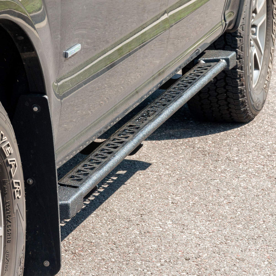 ARIES 2074120 Black Steel Rocker Step Guard Running Boards, Select Ford F-150, F-250, F-350, F-450, F-550 Super Duty Crew Cab