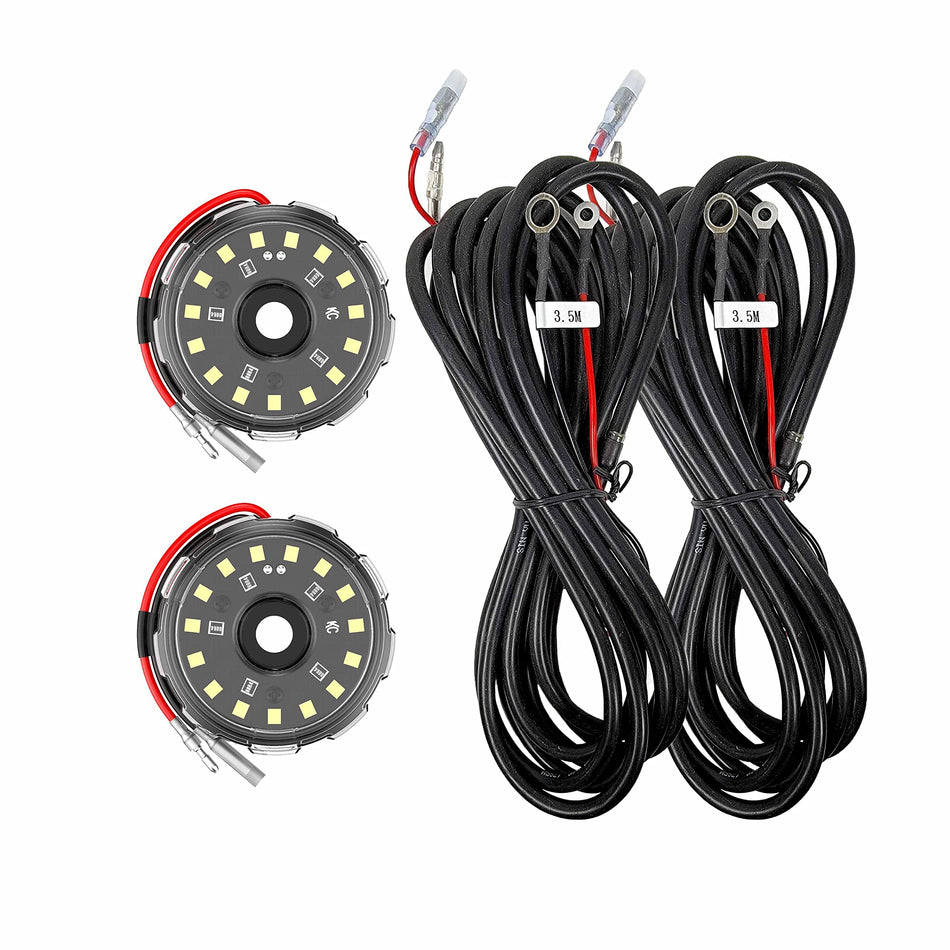 KC HiLiTES Two-Light Add-On Cyclone V2 Kit - Clear - 2.5 Meters Long (Clear, 3.5 Meters)