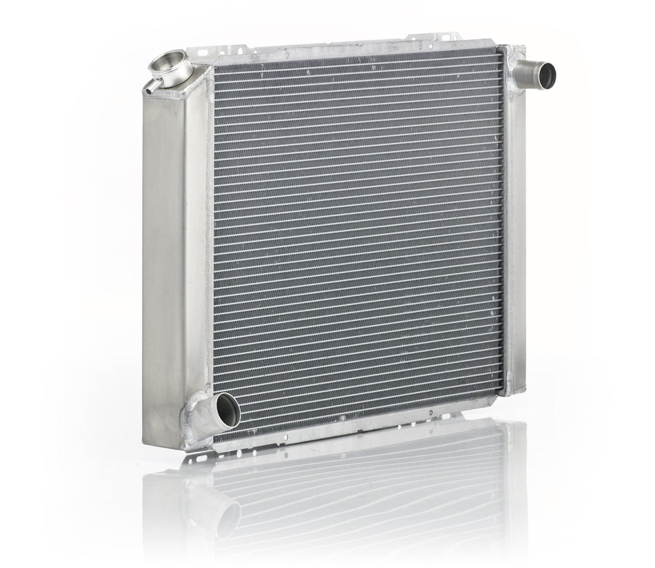 Be Cool 35007 Qualifier Natural Finish Radiator with Dual 1" Core