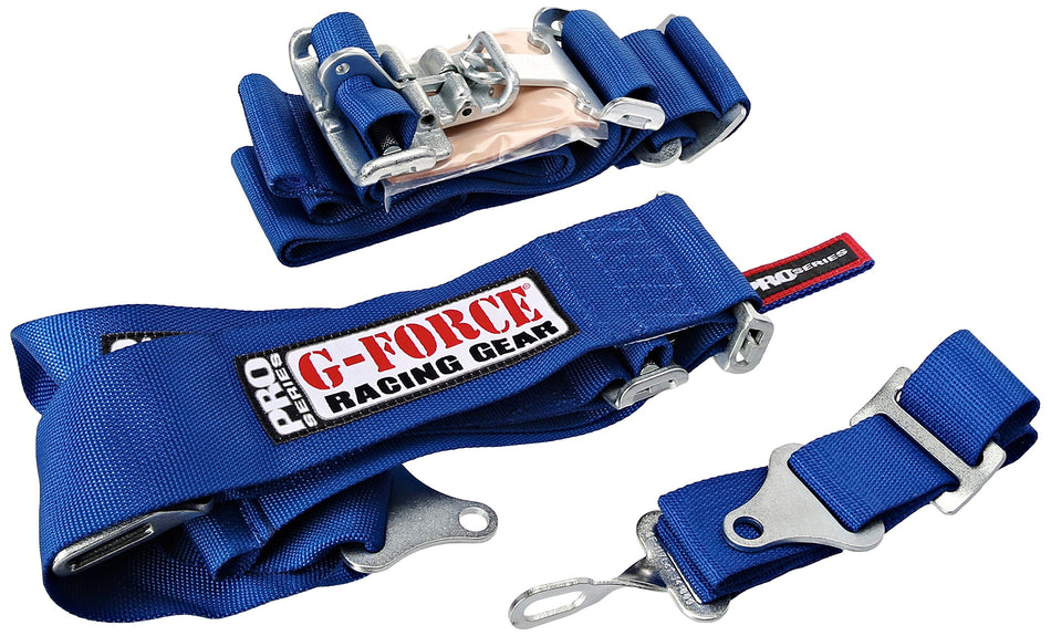 G-Force 6020BU Blue 4-Point Pull-Down Latch and Link V-Type Harness Set