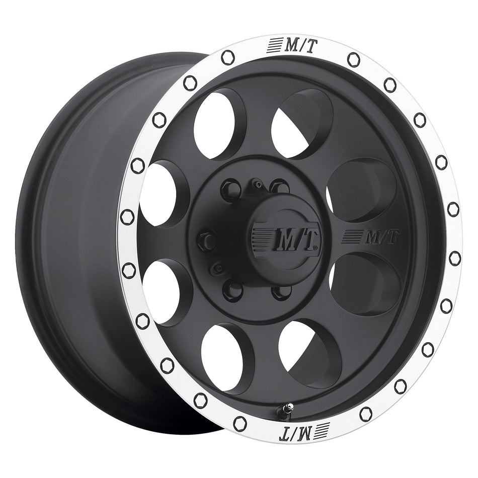 Mickey Thompson Classic Baja Lock Matte Black Wheel with Machined Finish (16x8/6x5.5) 0 millimeters offset