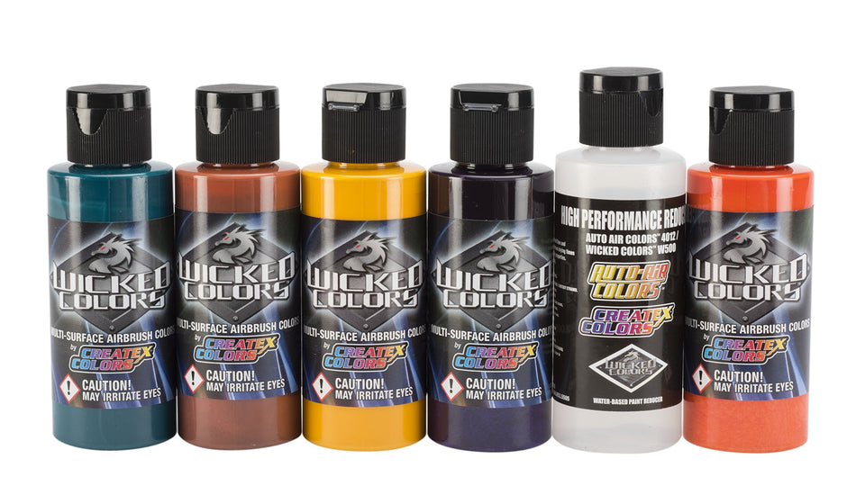 Wicked Colors W104-00 2-Ounce Wicked Secondary Set Airbrush