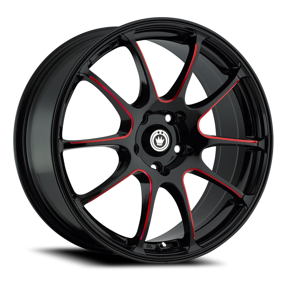 Konig Illusion Black Ball Cut Red Wheel (17x7/5x114.3mm)