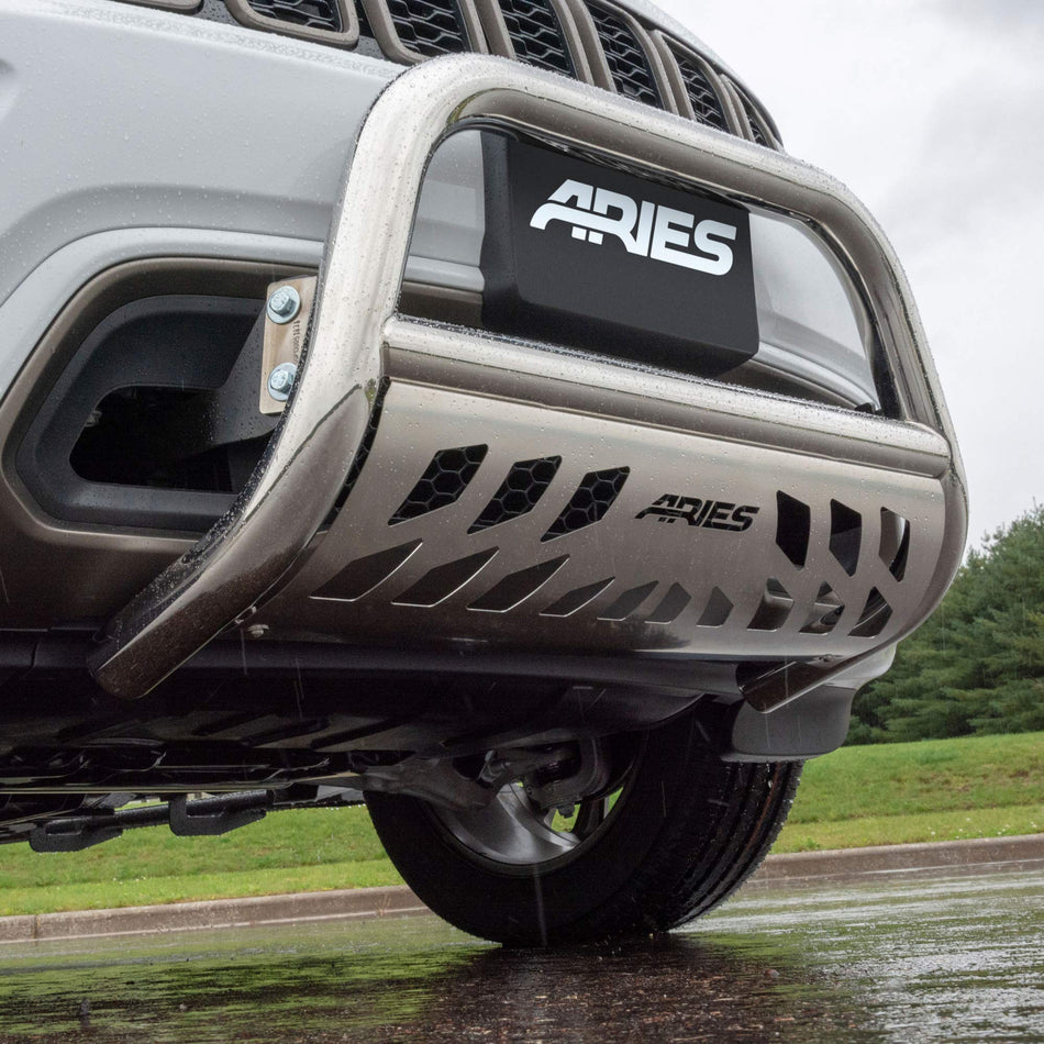 ARIES 35-3014 3-Inch Polished Stainless Steel Bull Bar, No-Drill, Select Ford F-250, F-350 Super Duty